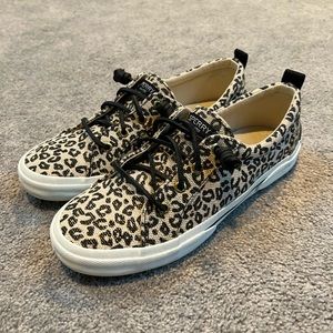 Sperry Cheetah Slip on shoes